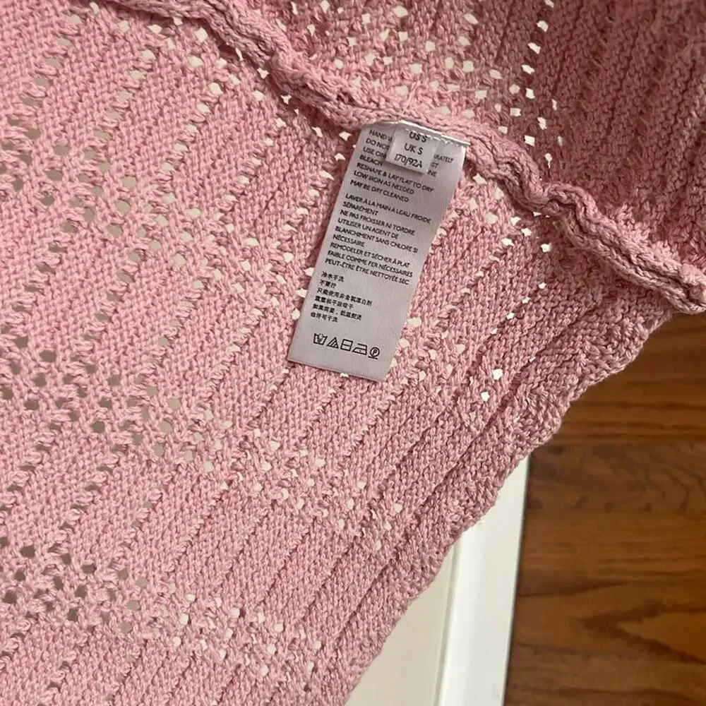 Free People Beach Landry Fauxchet Duster Cardigan Pink Size S - Picture 4 of 5